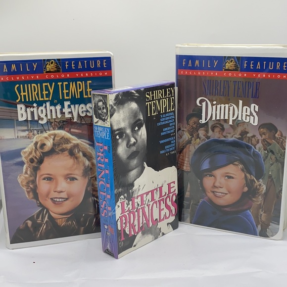 Shirley Temple VHS Tapes bundle DIMPLES,  BRIGHT EYES, THE LITTLE PRINCES - Picture 4 of 9